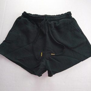 We Wore What Women's Pull-On Sweat Short Size Small Black Pockets Raw Hems